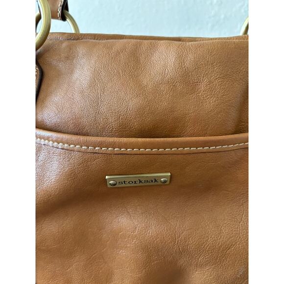 Storksak Elizabeth Leather Diaper Bag Brown - Picture 3 of 8